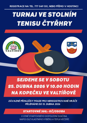 turnaj ve stolním tenisu